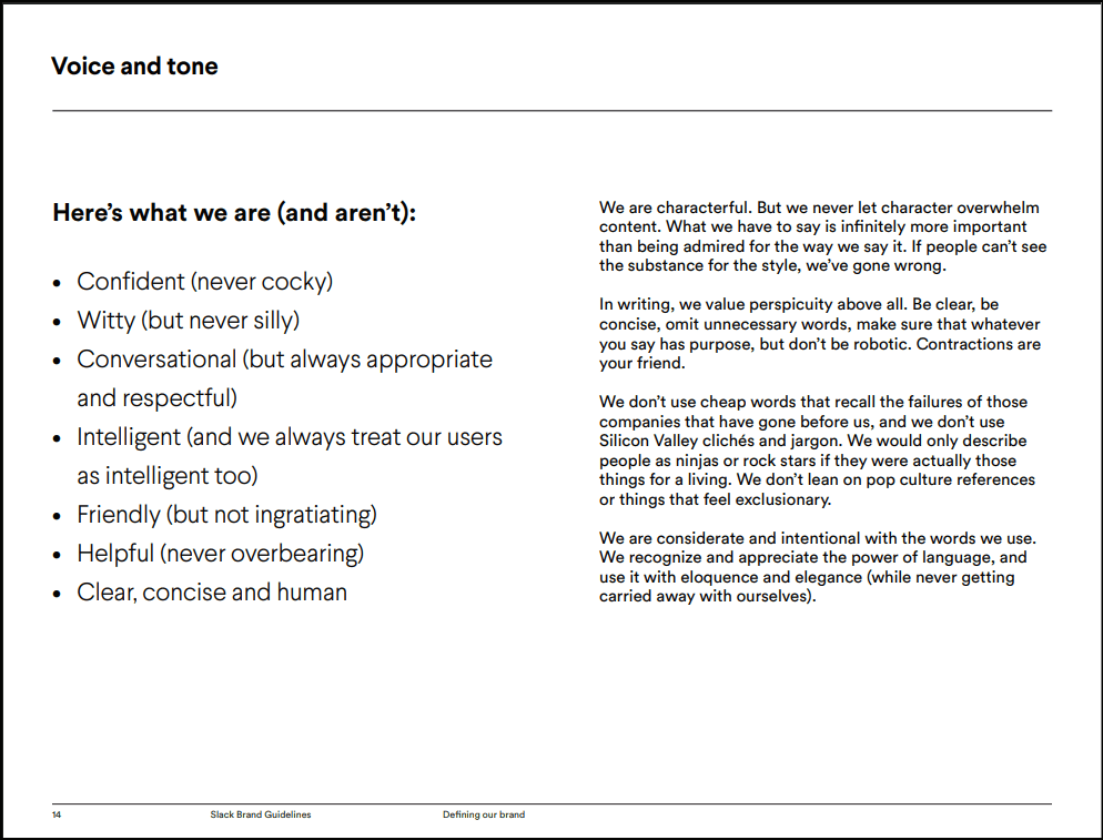 voice and tone